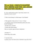 FIN 461 EXAM 1 COMPLETE EXAMPREP WITH VERIFIED QUESTIONS AND ANSWER EXPLANATIONS GRADED A+