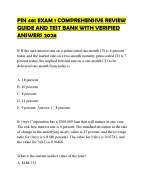 FIN 461 EXAM 1 COMPREHENSIVE REVIEW GUIDE AND TEST BANK WITH VERIFIED ANSWERS 2026