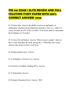 FIN 461 EXAM 1 ELITE REVIEW AND FULL SOLUTION STUDY PAPER WITH 100% CORRECT ANSWERS 2026