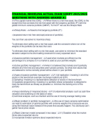 FINANCIAL MODELING ACTUAL EXAM SCRIPT 2025/2026 QUESTIONS WITH ANSWERS GRADED A+