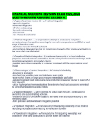 FINANCIAL MODELING REVISION EXAM 2025/2026 QUESTIONS WITH ANSWERS GRADED A+