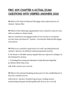 FINC 409 CHAPTER 4 ACTUAL EXAM QUESTIONS WITH VERIFIED ANSWERS 2026
