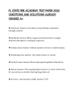 FL STATE FIRE ACADEMY TEST PAPER 2026 QUESTIONS - DocMerit