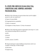 FL STATE FIRE SERVICE EXAM 2026 FULL QUESTIONS AND VERIFIED ANSWERS ...