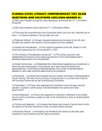 FLORIDA CIVICS LITERACY COMPREHENSIVE TEST EXAM QUESTIONS AND SOLUTIONS 2025/2026 GRADED A+