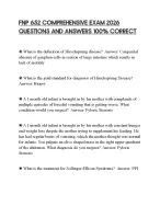 FNP 652 COMPREHENSIVE EXAM 2026 QUESTIONS AND ANSWERS 100% CORRECT ...