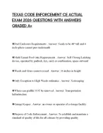 TEXAS CODE ENFORCEMENT CE 2026 QUESTIONS WITH - DocMerit