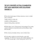 TILT-UP CONCRETE ACTUAL EXAMINATION TEST 2026 QUESTIONS WITH SOLUTIONS GRADED A+