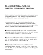 TSI ASSESSMENT FINAL PAPER 2026 QUESTIONS WITH ANSWERS GRADED A+