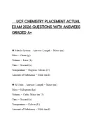 UCF CHEMISTRY PLACEMENT ACTUAL EXAM 2026 QUESTIONS WITH ANSWERS GRADED A+