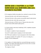UNITEK QUIZ 11 CHAPTERS 15–20 STUDY GUIDE EXAM 2026 QUESTIONS AND 100% ACCURATE SOLUTIONS