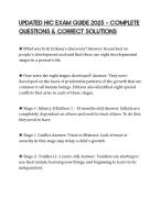 UPDATED HIC EXAM GUIDE 2025 – COMPLETE QUESTIONS & CORRECT SOLUTIONS