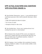 UPTP ACTUAL EXAM PAPER 2026 QUESTIONS WITH SOLUTIONS GRADED A+