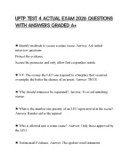 UPTP TEST 4 ACTUAL EXAM 2026 QUESTIONS WITH ANSWERS GRADED A+