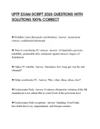 UPTP EXAM SCRIPT 2026 QUESTIONS WITH SOLUTIONS 100% CORRECT