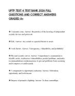 UPTP TEST 4 TEST BANK 2026 FULL QUESTIONS AND CORRECT ANSWERS GRADED A+