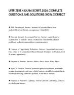 UPTP TEST 4 EXAM SCRIPT 2026 COMPLETE QUESTIONS AND SOLUTIONS 100% CORRECT