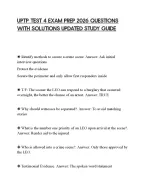 UPTP TEST 4 EXAM PREP 2026 QUESTIONS WITH SOLUTIONS UPDATED STUDY GUIDE