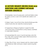 US HISTORY REGENTS REVIEW EXAM 2026 QUESTIONS AND CORRECT DETAILED ANSWERS GRADED A+