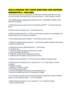 USAA LICENSING TEST PAPER QUESTIONS AND ANSWERS GUARANTEE A+ 2025/2026