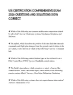 USI CERTIFICATION COMPREHENSIVE EXAM 2026 QUESTIONS AND SOLUTIONS 100% CORRECT