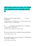 USPS POSTAL EXAM 476 ACTUAL TEST PAPER 2026 QUESTIONS WITH ANSWERS GRADED A+