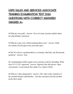 USPS SALES AND SERVICES ASSOCIATE TRAINING EXAMINATION TEST 2026 QUESTIONS WITH CORRECT ANSWERS
