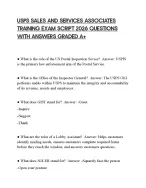 USPS SALES AND SERVICES ASSOCIATES TRAINING EXAM SCRIPT 2026 QUESTIONS WITH ANSWERS GRADED A+