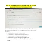 2025-26 ATI PN Comprehensive Predictor Exit Exam with NGN: 180 Guaranteed Pass Questions & 95% Verif...