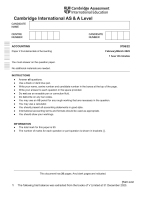 Cambridge University Accounting and Finance paper 2