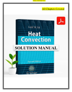 Solution manual for Heat Convection 2nd edition by Latif Jiji