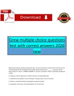Grew multiple choice questions test with correct answers 2026 new