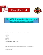 GRE MATH (Practice Questions) pure test with 2026 new - DocMerit