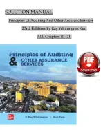 Solution manual for principles of auditing and other assurance services 22nd edition byray whitting