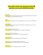 Texes AAFCS Family and Consumer Science 200 questions and answers 2024.pdf