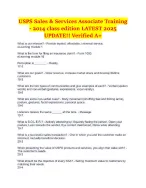 USPS Sales & Services Associate Training - 2014 class edition LATEST 2025 UPDATE!! Verified A+.pdf