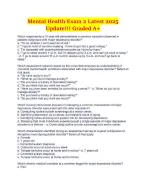 Mental Health Exam 2 Latest 2025 Update!!! Graded A+.pdf