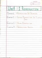 Reproduction in Organisms Class 12 Biology Unit 1 Complete Handwritten ...