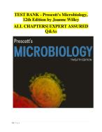 Prescott’s Microbiology (12th Edition, Joanne Willey) – Complete Test Bank with Answers