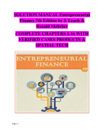 Entrepreneurial Finance (7th Edition), Chapters 1–16, Finance & Entrepreneurship Program – Complete
