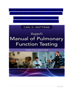 Pulmonary Function Testing – Test Bank for Ruppel’s Manual of Pulmonary Function Testing (12th Ed)