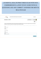 ATI RN Mental Health Proctored Exam 2023–2025 NGN |Actual 70 Exam Questions with Verified Solutions