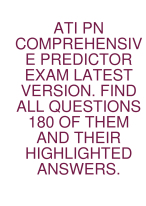 ATI PN Comprehensive Predictor Exit Exam 2023–2025 NGN | Actual Exit Exam 180 Picture Questions with Verified Answers