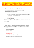 ATI RN MEDSURG NGN 2025 PROCTORED EXAM- LATEST CORRECT STUDY GUIDE