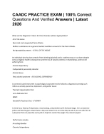CAADC PRACTICE EXAM | 100% Correct Questions And Verified Answers | Latest 2026