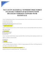 ATI PN Maternal Newborn Retake 20232025 Proctored Exam with NGN 60 Questions  Rationales