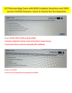 ATI RN Pharmacology 2023/2025 Proctored Exam with NGN 70 Questions & Rationales.