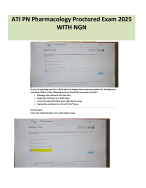 ATI PN Pharmacology 2023/2025 Proctored Exam with NGN 70 Questions & Rationales.