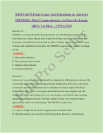 NRNP 6675 Final Exam Test Questions & Answers 2025/2026: Most Comprehensive to Pass the Exam