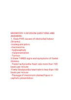 MIDWIFERY 4 REVISION QUESTIONS AND ANSWERS